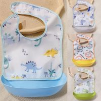 【CW】 Soft Baby Bibs Cartoon Printed Kids Boy Adjustable Children Bib Detachable Feeding