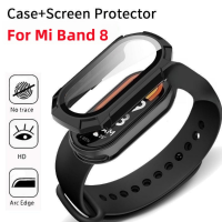 Case+Film For Xiaomi Mi Band 8 Full Coverage Bumper Protective Cover MiBand8 Anti-scratch Shell For Xiaomi Mi Band8 Accessories