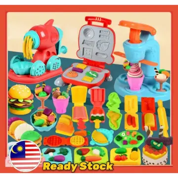 19pcs/set Clay Dough Tools Kitchen Modeling Clay For Kids,diy Creative  Plasticine Noodle Playset Toys Gifts