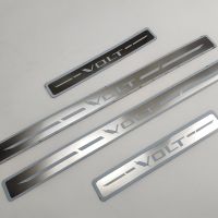 Silver For Chevrolet Volt 2021 Car Accessories Door Sill Protector Scuff Plate Pedal Styling Sticker Auto Threshold Trim 2020 2022 2015