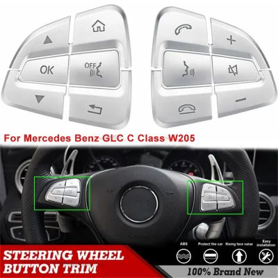 12Pcs/Set Car Steering Wheel Button Cover Trim For Mercedes Benz GLC C Class W205