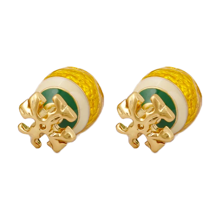 Tory Burch Classic Enamel Ball Earrings Women's Front and Back Letter Logo  Two Wear Trendy Earrings Advanced Sense Light Luxury Personalized Earrings  | Lazada PH