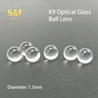 Pack of 10 Pcs Diameter 1.5mm Optical Glass Spherical Lenses