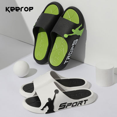 KEEROP 2022 Mens Casual Slippers EVA Soft Sole Slippers For Men Anti-slip Outdoor Beach Summer Sandals Bathroom Home Flip Flops