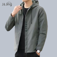 Men Jacket 2022 Spring And Autumn Korean Fashion Trend Casual Letter Printing Hooded Youth All-match Jacket Mens Clothing