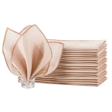 12Pcs Table Napkins 30x30cm Square Satin Fabric Napkin Cloth Pocket  Handkerchief for Wedding Birthday Home Party Napkins Cloth