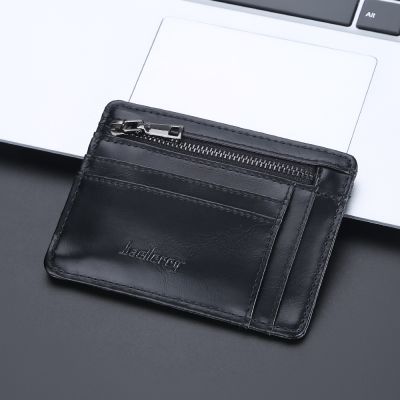 （Layor wallet）Baellerry เคสบัตรเครดิตผู้ชาย PU หนัง,กระเป๋าเก็บบัตรกระเป๋าเงินแบบบางมีซิปมีช่องใส่เหรียญและช่องใส่บัตรกระเป๋าเงินขนาดเล็กขนาดเล็ก