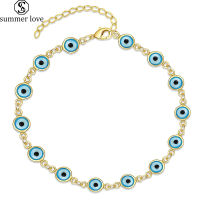 สร้อยข้อมือ Amulet Colorful Evil Blue Eye Nazar เทนนิสสร้อยข้อมือสมาร์ทสำหรับผู้หญิงเครื่องประดับทางศาสนาเครื่องประดับวันวาเลนไทน์