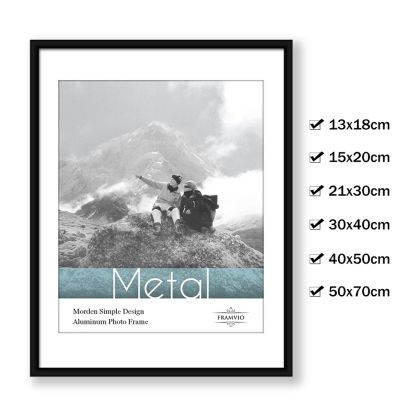 【CW】 Metal Picture Photo Frames 15x20 30x40 21x30 40x50 50x70cm With Plexiglass Poster Canvas Print Wall