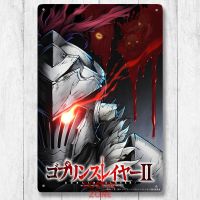 Goblin Slayer โปสเตอร์โลหะรายการทีวีเกมภาพยนตร์อะนิเมะของตกแต่งบ้านป้ายดีบุกผนังตกแต่งห้องศิลปะ NZ5145