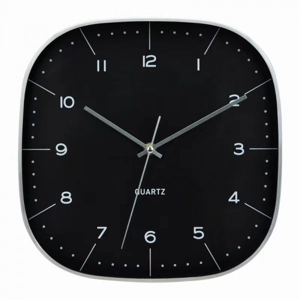 ps-cozy-นาฬิกาแขวนทรงเหลี่ยมอลูมิเนียม-รุ่น-lili-bk-ขนาด-29x29x4-3ซม-สีดำ