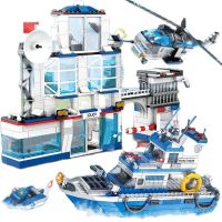 2023 City SWAT Police Station Building Block Urban Prison Car Truck Helicopter Vehicle Boat Toys For Children Gifts Building Sets