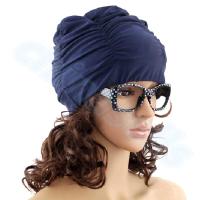 Sexy Lady Womens Girls Long Hair Swim Cap Stretch Hat Drape Bathing Swimming Cap Drape Stretch Sports Seaside Fold Swim hat Swim Caps