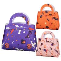 Halloween Bags 10PCS Kids Tote Halloween Tote Bags Reusable Non-Woven Gift Bags for Gifts Wrapping Party Supplies show