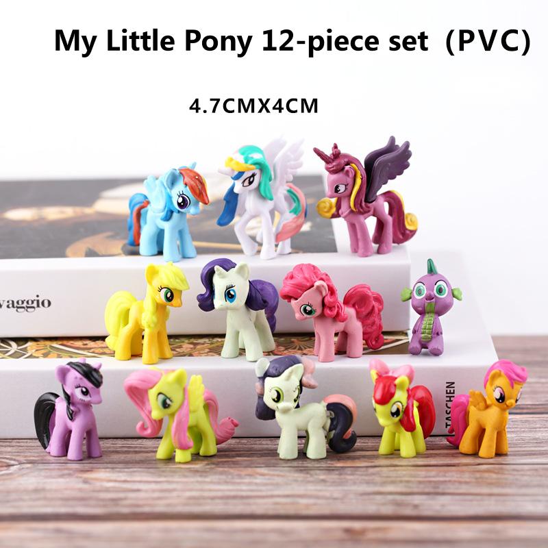 12PCS My Little Pony PVC Figur Cake Topper Dekoration Spielzeug Puppe Mädchen 