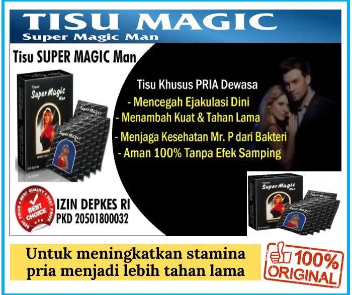 Tissue Tisu Super Magic Power Dengan Antiseptic Murah Kemasan Hitam