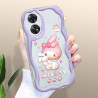 Volans เคสลายการ์ตูนสำหรับ OPPO Reno8 4G Reno8 5G Reno8 T Reno8 T 5G Reno8 T 5G เคสโทรศัพท์ลายการ์ตูน Sanliou น้ำมันครีมพื้นขอบคลื่นเคสซิลิโคนนิ่มเคสป้องกัน