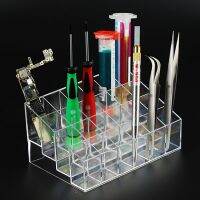 （QIQI tool）  ClearOrganizer 24/16ช่องซ่อมเดสก์ท็อป ToolsHolder ไขควง HolderBrush ออแกไนเซอร์