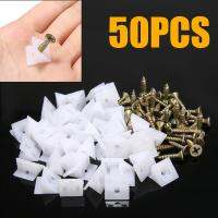 50pcs 13.5x9.5mm Furniture Chest Drawer Bottom Repair Fixing Mending Wedges Drawer Angle Code Bracket Fastener with Screws