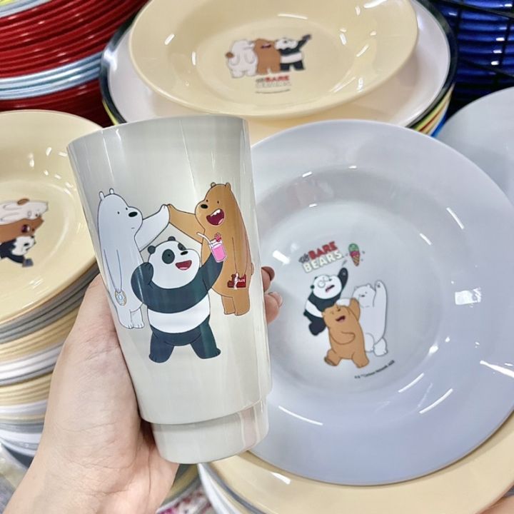 แก้วน้ำพลาสติก-we-bare-bears-ลิขสิทธิ์แท้-ราคาส่ง