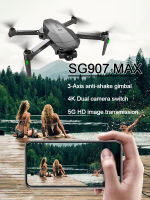 【ZLRC SG907 MAX 】ระดับมืออาชีพ 4K โดรน with 3-Axis Gimbal GPS FPV 5G WIFI Brushless เครื่องบินเครื่องบินควบคุมระยะไกล