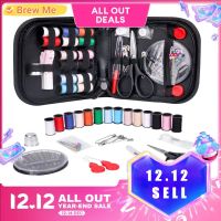 brew me 42 Pcs Sewing Kit Mini Portable Sewing Box Multifunction Portable Sewing Kit to Travel or Office Emergency Repair การประกันคุณภาพ