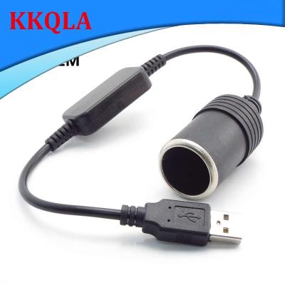 QKKQLA Usb Port 5V Type A Male To 12V Lighter Socket Connector Cable To Car Power Adapter Converter