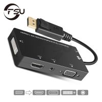 [LUNA electronic accessories] DP To HDMI-Compatible VGA DVI สายอะแดปเตอร์ตัวแปลง Displayport พอร์ตแสดงผลวิดีโอสำหรับ PC คอมพิวเตอร์แล็ปท็อปจอภาพ TV โปรเจ็คเตอร์