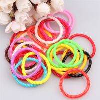 ✲ 10PCS Girls 4cm Telephone Line Hair Ropes Colorful Elastic Hair Bands Kid Ponytail Holder Tie Gum Hair Accessories