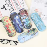 【CW】❀▦♞  Painting Glasses Hard Floral Print Eyewear Protector Storage Sunglasses