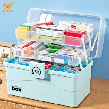 Plastic Storage Box Medicine Organizer Box Case Multi-layer First Aid Kit  Big Capacity drawers Medicine Cabinet Storage Box