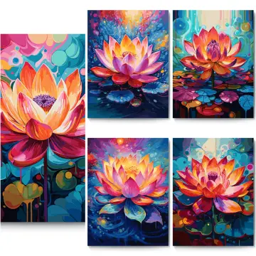SDOYUNO Acrylic Painting By Numbers Flower On Canvas Paint By Numbers For  Adults Picture Digital Painting Decoration Art