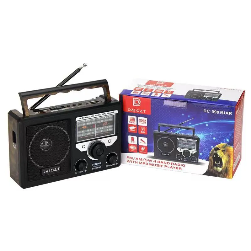 Đài radio, Đài FM NHẬP KHẨU THÁI LAN DAICAT DC-9999BT Chất Lượng Tốt Am Fm  Sw Đa Chức Năng Radio Với USB/Khe Cắm SD 