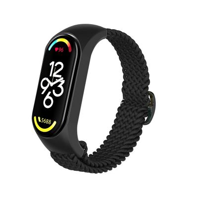 ❀□ Pasek do Xiaomi 7 6 5 pleciony rozciągliwy nylonowy zapasowa opaska na nadgarstek bransoletka do Miband