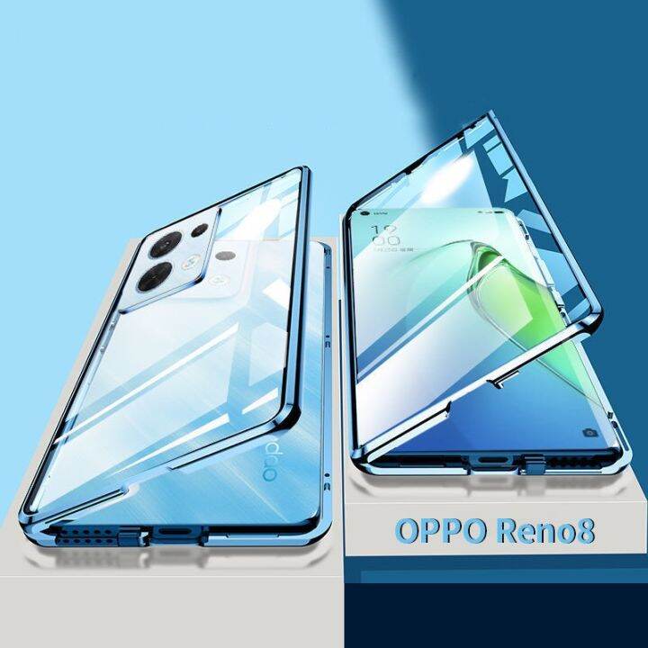 enjoy-electronic-for-oppo-reno-8-reno8-pro-plus-reno8pro-5g-mobile-phone-case-shell-magnetic-suction-all-inclusive-lens-cover-double-sided-glass