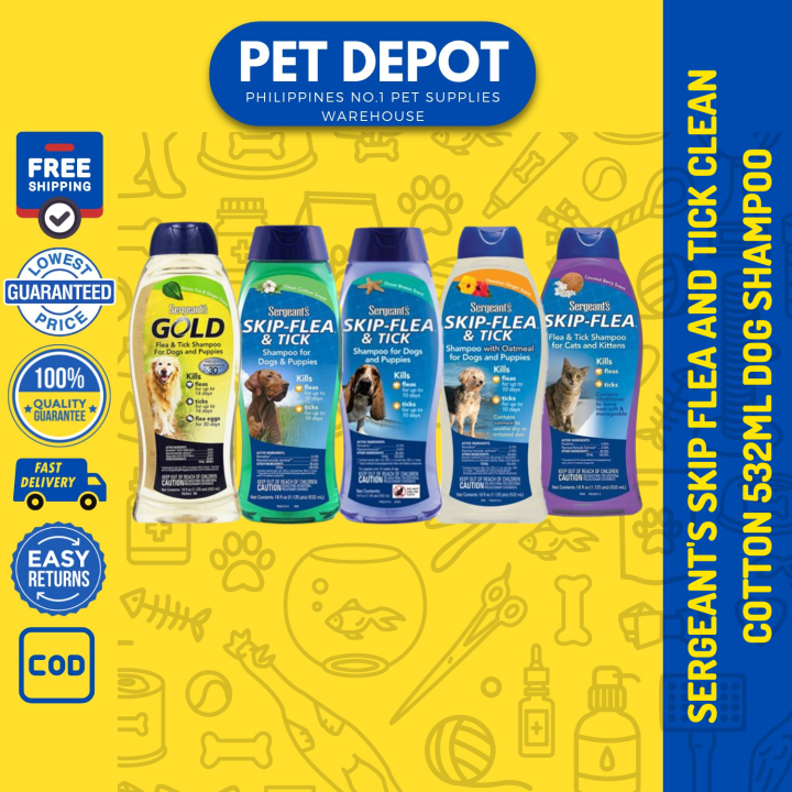 SERGEANT'S SKIP FLEA AND TICK CLEAN COTTON 532ML DOG SHAMPOO Lazada PH