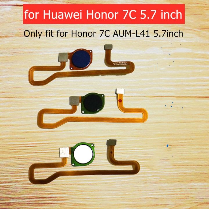 【✲High Quality✲】 anlei3 เพื่อเป็นเกียรติแก่ Huawei Aum-L41 7c 5.7นิ้วขั้วต่อเครื่องสแกนลายนิ้วมือสายเคเบิลงอได้เซ็นเซอร์ Id สัมผัสคืนชิ้นส่วนสายเคเบิลงอได้ซ่อมแซม