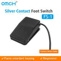 OMCH FS-1 Momentary เปลือกพลาสติกป้องกันการลื่นไถลพลังงานไฟฟ้าเท้าสวิทช์10A250โวลต์ AC ไม่ SPDT เสาเดียวคู่โยน