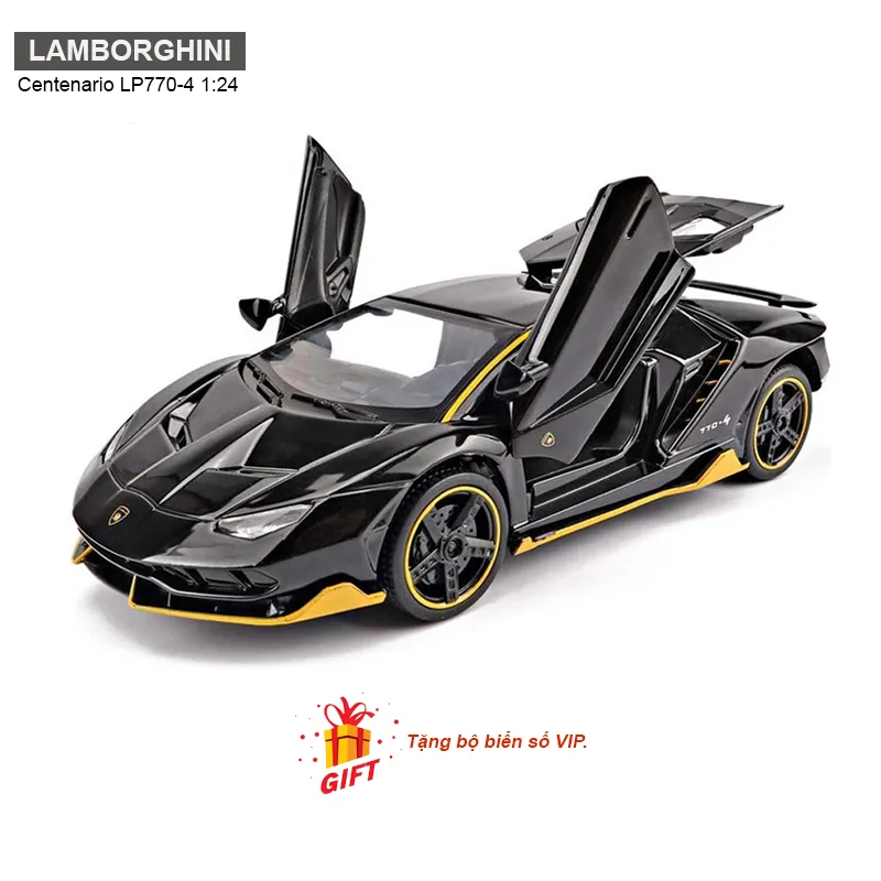 Mô hình xe ô tô Lamborghini Centenario LP770-4 1:24 [TẶNG BIỂN VIP] |  