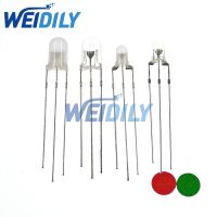 ☌✘✎ 100PCS LED 3mm 5mm Round Diffused Matte Water Clear Red Green two Color Common Anode cathode LED Diode Light Emitting Diodes