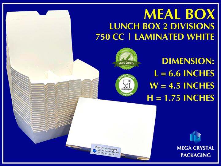 Trigem / Greenbox Meal Box Lunch Box - 2 w/ division 750cc Laminated ...