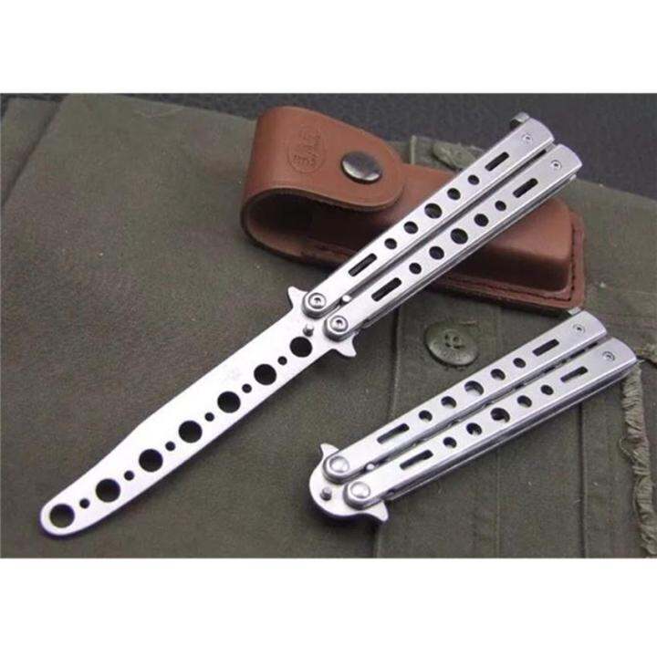 balisong-มีดบาลิซอง-silver-ซื้อ-1-แถม-1