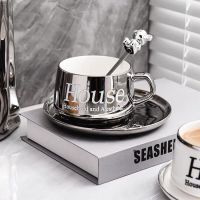 Genuine Original High-end Mug ceramic cup water cup home coffee cup and saucer set Nordic ins simple high-value girl cup