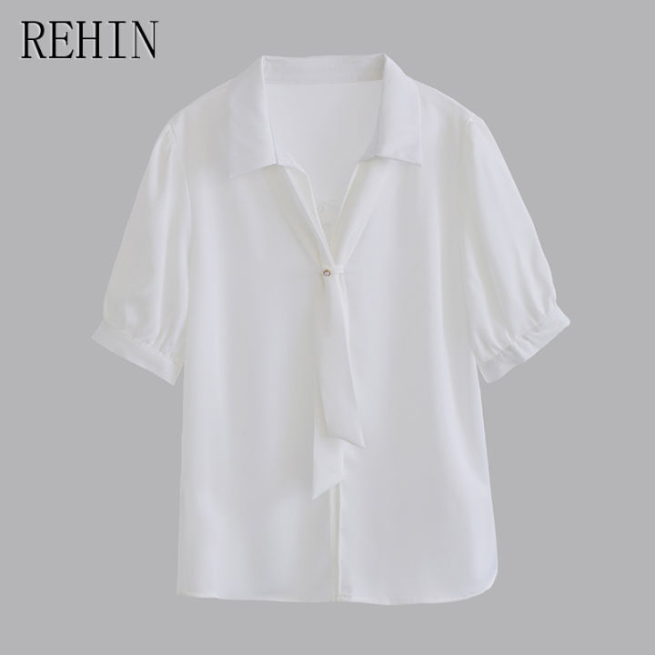 rehin-เสื้อผู้หญิง2023ใหม่ฤดูร้อน-เสื้อชีฟองออกแบบความรู้สึก