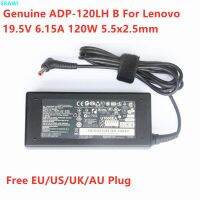 ADP-120LH B 120W 19.5V 6.15A AC อะแดปเตอร์สำหรับเลโนโวของแท้ Y460P Y470 Y560 Y570 Y580 Z370 Z470 PA-1121-16 Charger Laptop ของแท้