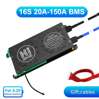 3.2V LifePo4 BMS 16S 48V 20A 30A 40A 50A 60A 80A 100A 120A 150A Batt บอร์ดป้องกัน BMS PCBA Balanced สำหรับ E-จักรยาน