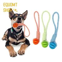 EQUOMT ของเล่นผ้าฝ้ายทนทานตลกทนทานต่อการกัดเคี้ยวสำหรับสัตว์เลี้ยงสุนัขใหญ่เล็กของเล่นลูกบอลของเล่นสุนัขสำหรับทำความสะอาดฟันของเล่นสำหรับของเล่นขัดฟันให้กับสุนัข