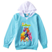 [ในสต็อก] Backyardigans อะนิเมะ Hoodies ชายหญิงเสื้อสวมหัวชุดฤดูใบไม้ร่วงการ์ตูนผ้าฝ้ายผสมลำลองแขนยาวเสื้อผ้าเด็ก