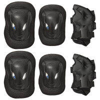 STRIKATE 6 Stuksset Man Women Kid Sport Skateboard Kneelet Pads Pols Guard Gear Pad Gear Child Skateboard Pads