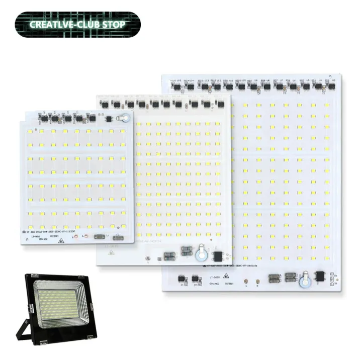 LED Matrix Flood Light SMD2835 Smart IC Light Source Board AC220V 10W ...